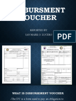 Disbursment Voucher: Reported By: Ian Mark O. Lucero