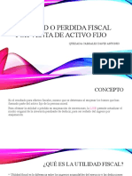 Utilidad o Perdida Fiscal Por Venta de Activo