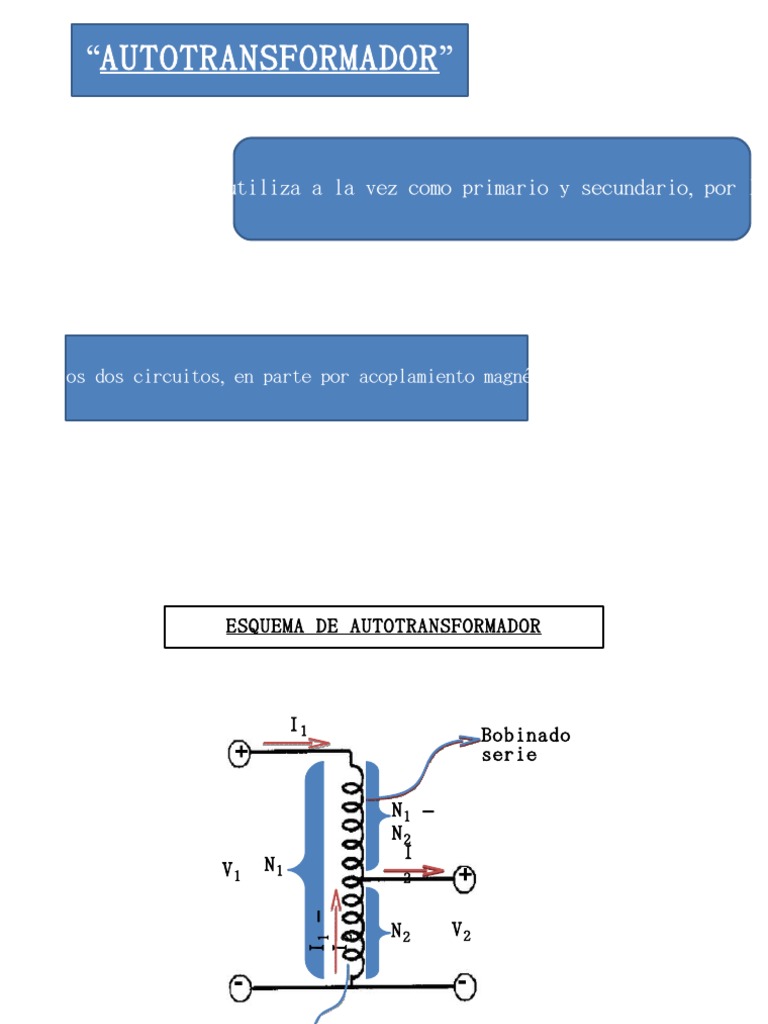 Esquema y Diagrama de Autotransformador | PDF | Transformador | Inductor