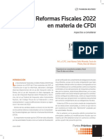 Reformas Fiscales 2022 EN MATERIA DE CFDI PRV