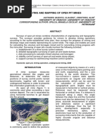 Surveying and Mapping of Open Pit Mines