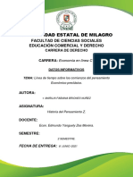 Línea de Tiempo Sobre Los Comienzos Del Pensamiento Económico Preclásico.