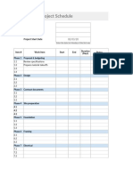 Construction Project Schedule: Project Name Project Address Project Manager Project Start Date