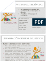 Información General Del Sínodo