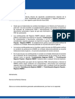 Comunicado Obre El Régimen Simplificado para Emprendedores - RIMPE 29-12-2021