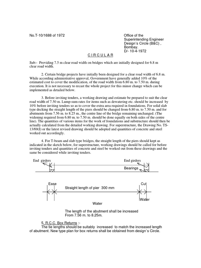 1972.04.10-Width of Bridge | PDF | Civil Engineering