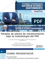 Paradas de Planta de Mantenimiento Bajo Metodologia PMBok PMI, Caso de Aplicación