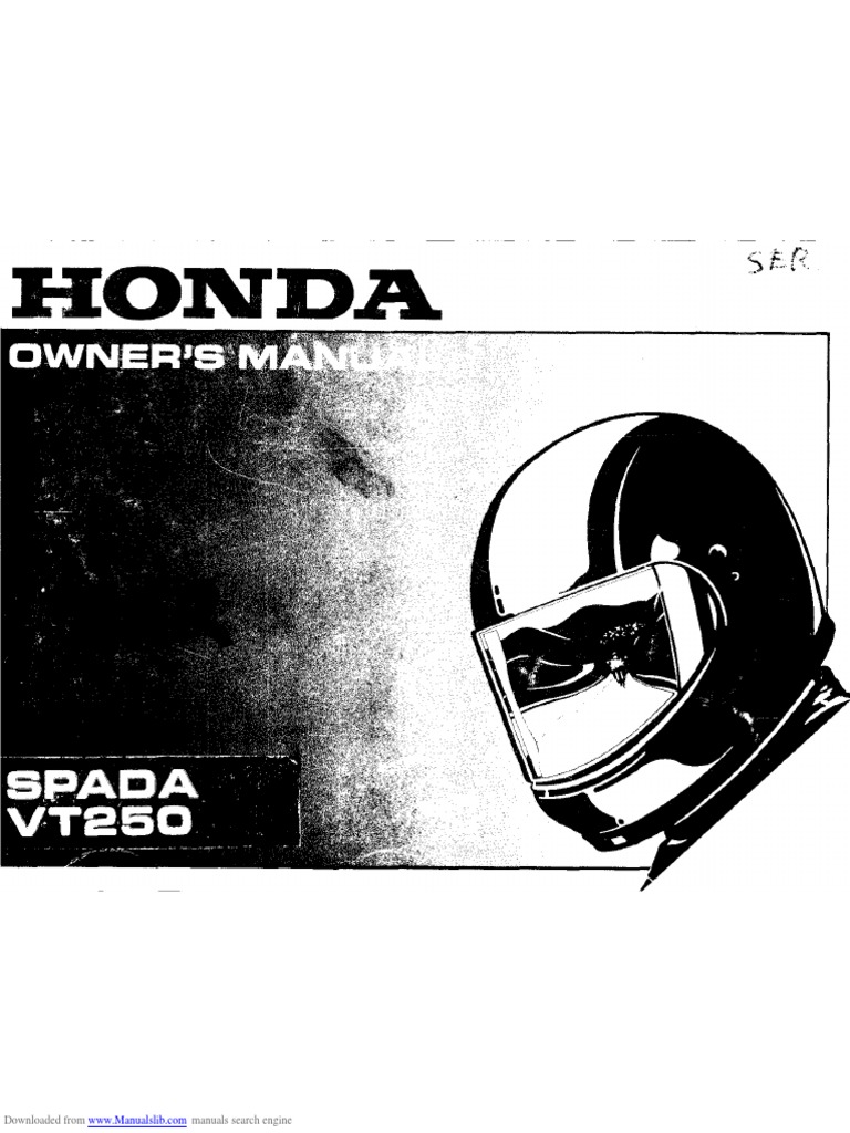 Honda VT250 Spada Manual Download | PDF | Honda | Car Body Styles