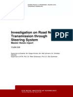 Investigation On Road Noise Transmission Through Steering System