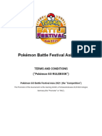 Rulebook Pokemon GO Battle Festival Asia