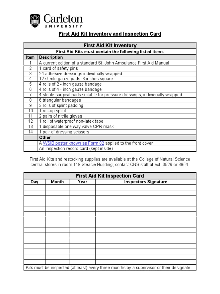 First Aid Kits PDF