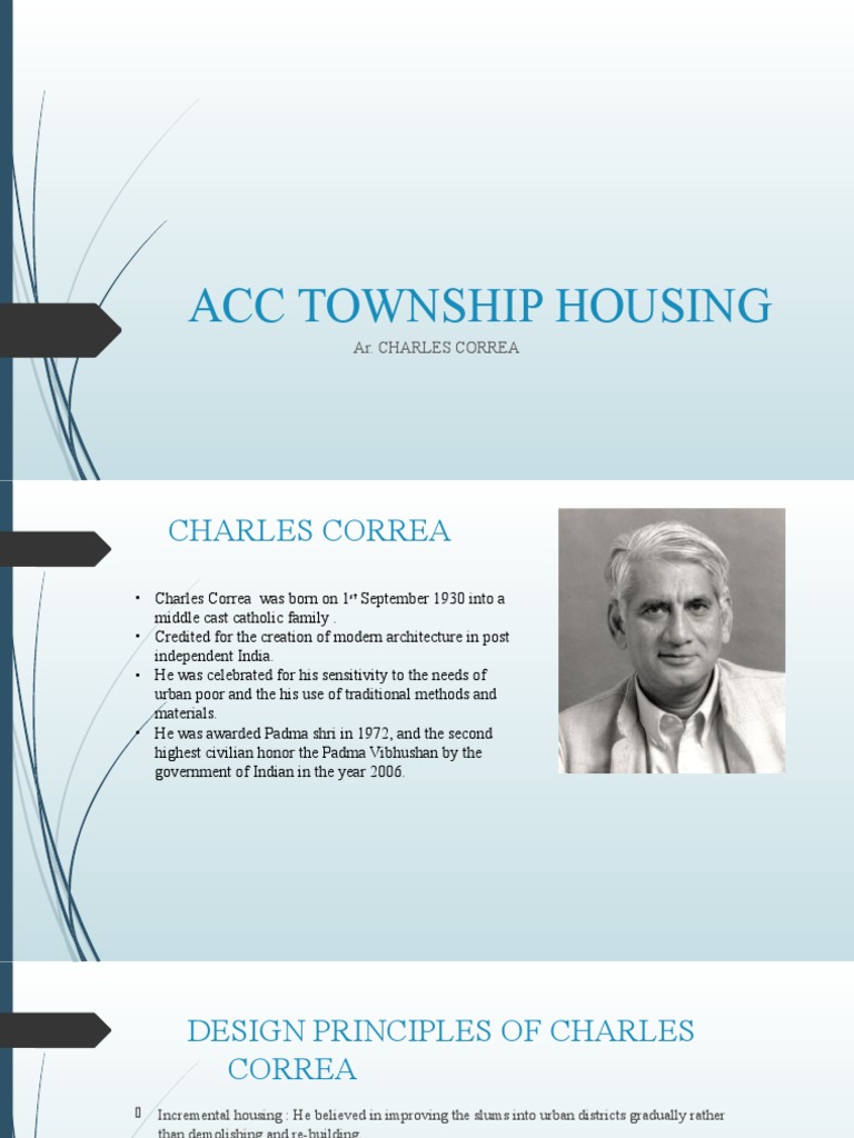 Acc Township Housing Ar Charles Correa Pdf