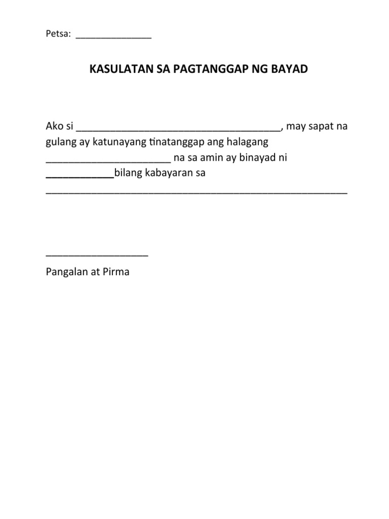 Acknowledgement Tagalog - S | PDF