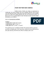 Case Study on Two Way Anova