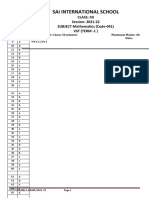 Sai International School: Class: Xii Session: 2021-22 SUBJECT-Mathematics (Code-041) VST (Term - 1)