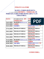 Program Sarbatori 2021-2022