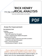 Patrick Henry Rhetorical Analysis