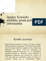 Prezentacja Ignacy Krasicki