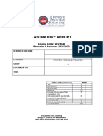 Laboratory Report: Course Code: SKU3043 Semester 1 Sessions 2021/2022