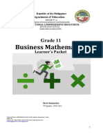 Grade 11 Business Mathematics Learner's Packet: Commission