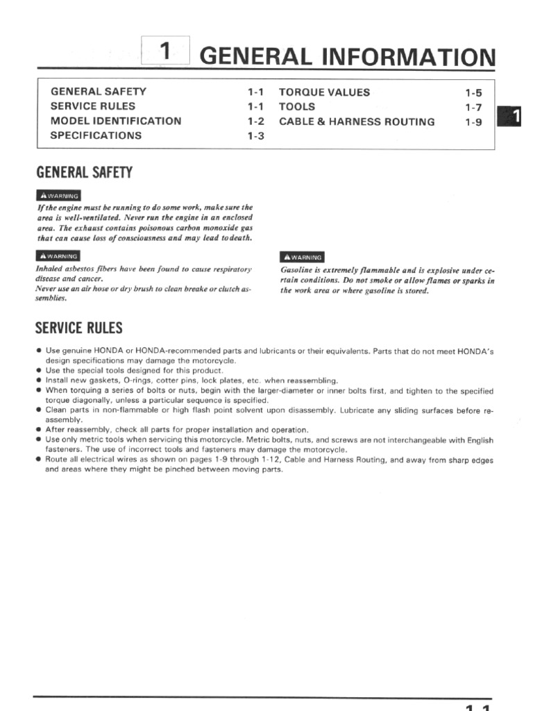 1986 HONDA XL600R SERVICE MANUAL PDF visual data 4