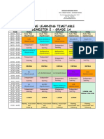 Timetable Grade 1a Semester 2 2021 2022