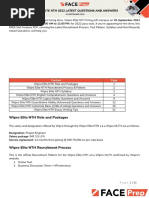 Face Prep Wipro Slot Analysis 25th Sep 2021 Slot 1