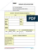 Bursary Application Form: Section 1: Applicant'S Personal Information