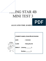 Rising Star 4B Mini Test 3: Allocated Time: 20 Minutes