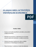 EUE Tema 3_Planificarea Activitatii Unitatii Economice