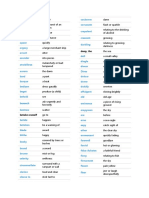 Literary English Words - HELP SHEET