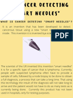 CANCER DETECTING - Smart Needles