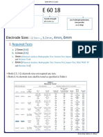 Electrode Sizes:,, ,: Required Tests