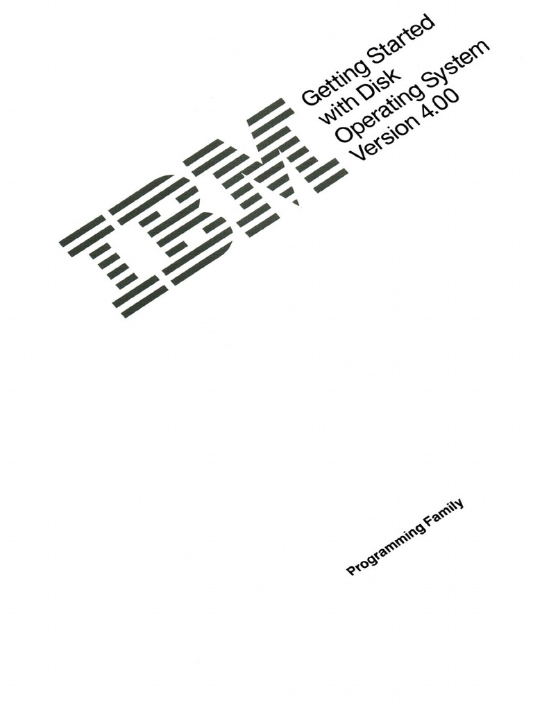Getting Started With DOS 4.00 | PDF | Floppy Disk | Ibm Pc Compatibles