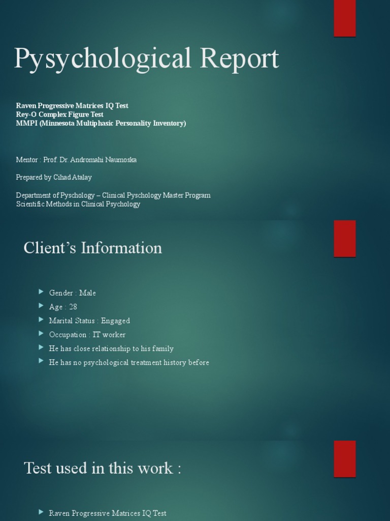 Pysychological Report-Scientific Methods | PDF