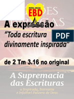 Toda Escritura Inspirada por Deus