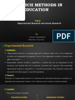 Experimental and Action Research Fareedullah