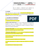 1 - Protocolo de Limpieza y Desinfeccion de Tanques de Agua - Doc