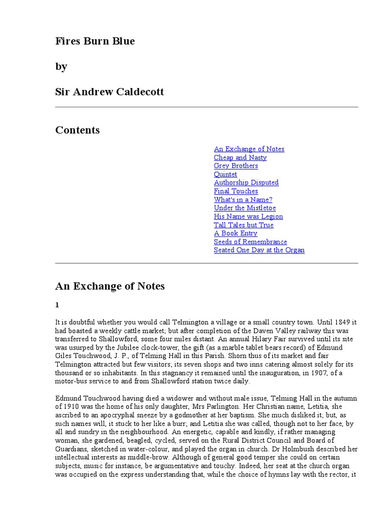 Fire Burns Blue PDF Orchestras Conducting