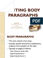 3 Writing Body Paragraphs