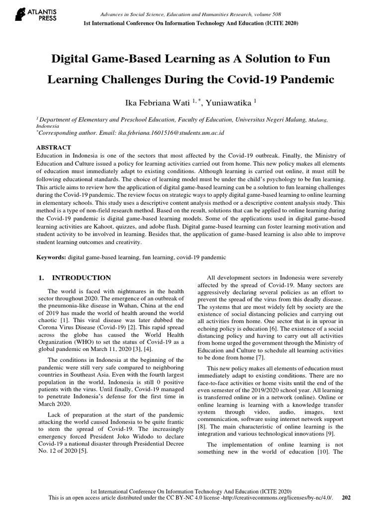 Impact Of Gaming Pdf Educational Technology Learning