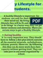 Article On Healthy Lifestyle For Students