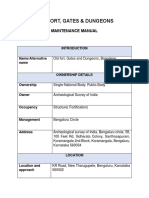 Maintenance Manual of Bangalore Fort - Bindu