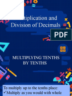 Multiplication and Division of Decimals
