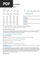 W1AW Operating Schedule Jan 2022