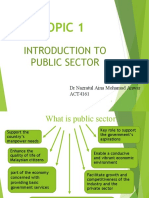 Topic 1: Introduction To Public Sector