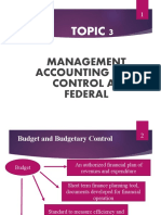 Topic 3 MANAGEMENT ACCOUNTING AND CONTROL AT FEDERAL