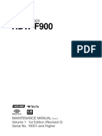 Sony HDW-F900 Maintenance Manual Part 2 Volume 1 1ST Edition Revised-2 (9-968-563-03)