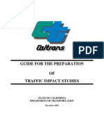 Guide For The Preparation OF Traffic Impact Studies: State of California Department of Transportation