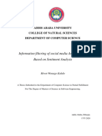 Information filtering of social media Amharic texts using sentiment analysis